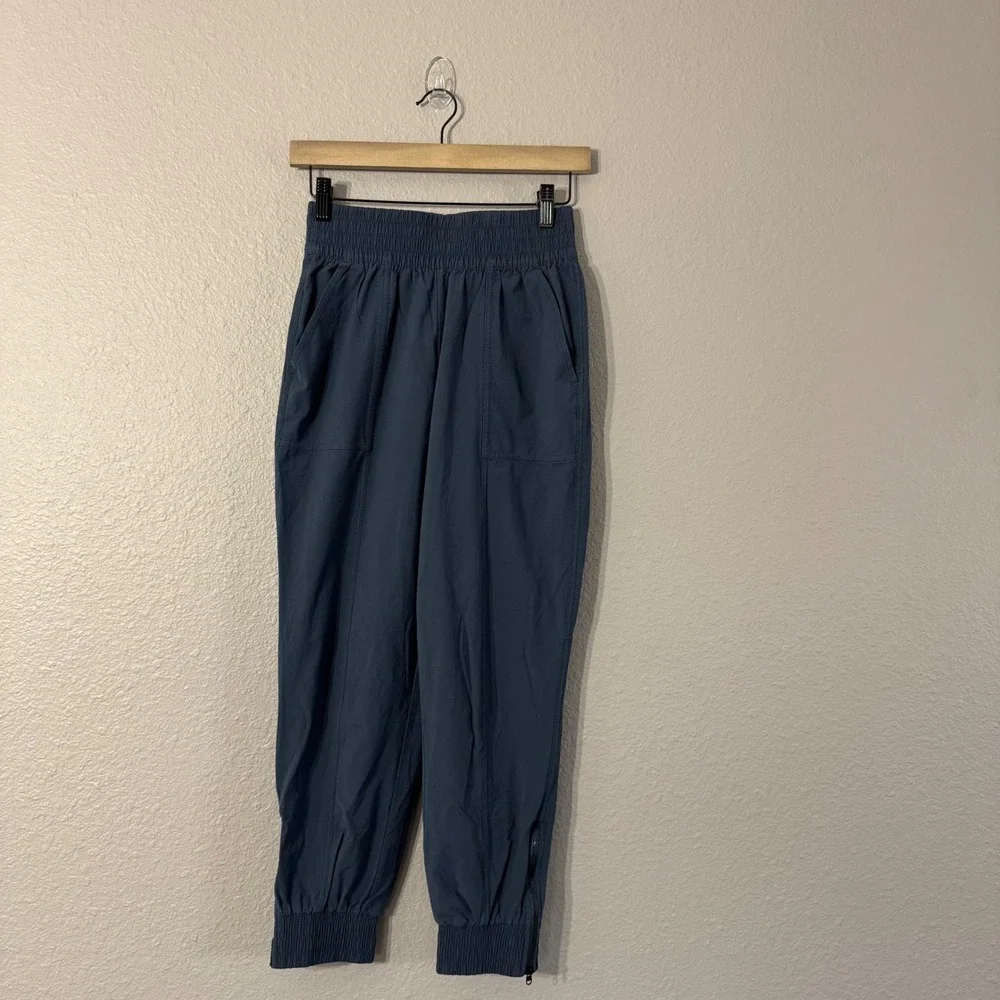 CALIA Women's Size XS Blue‎ High Rise Ankle Zip Joggers Pockets